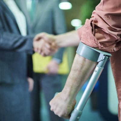 man with personal injury