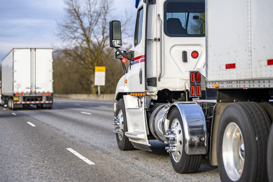 commercial truck on highway